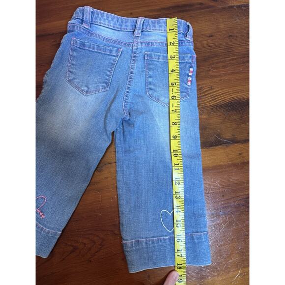 Hatley Girls Stretch Denim Wide Leg Pants Heart Pockets Girls Size 3 $50 - Picture 9 of 14